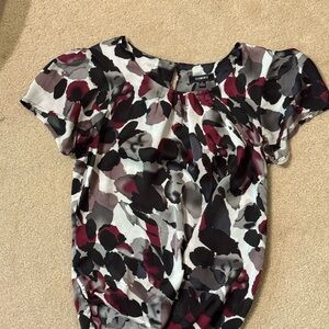 Elementz Women's Black and Red Patterned Blouse